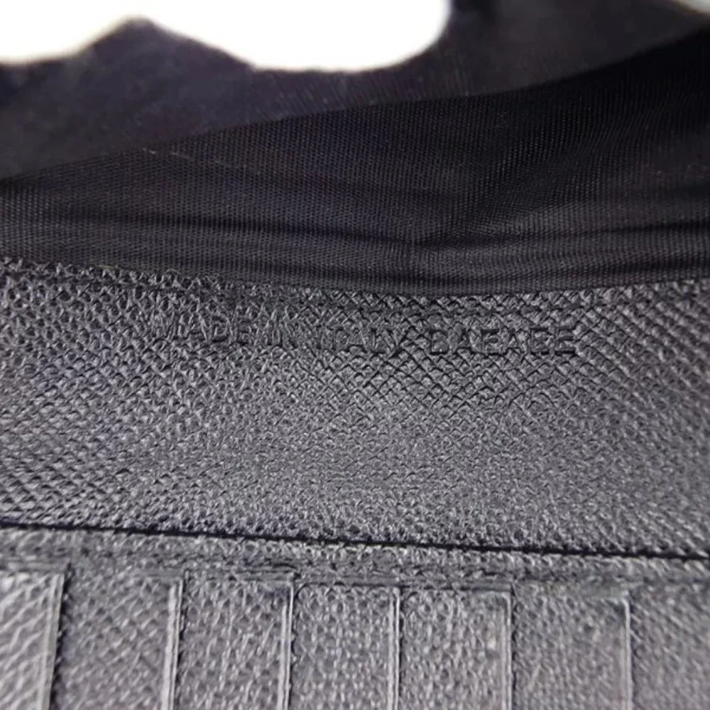 BVLGARI Long Bill Holder Classico Leather Authentic Used
